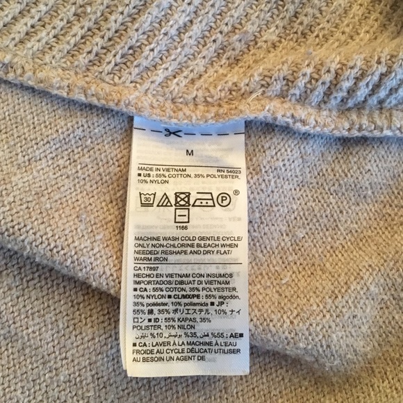 Oatmeal waterfall front cardigan wrap with button - Picture 13 of 16